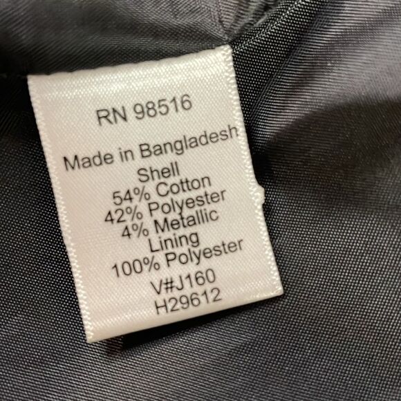 COLDWATER CREEK Sz Medium Rich Red Metallic Paisley Open Red Rust Blazer Jacket - Picture 5 of 8